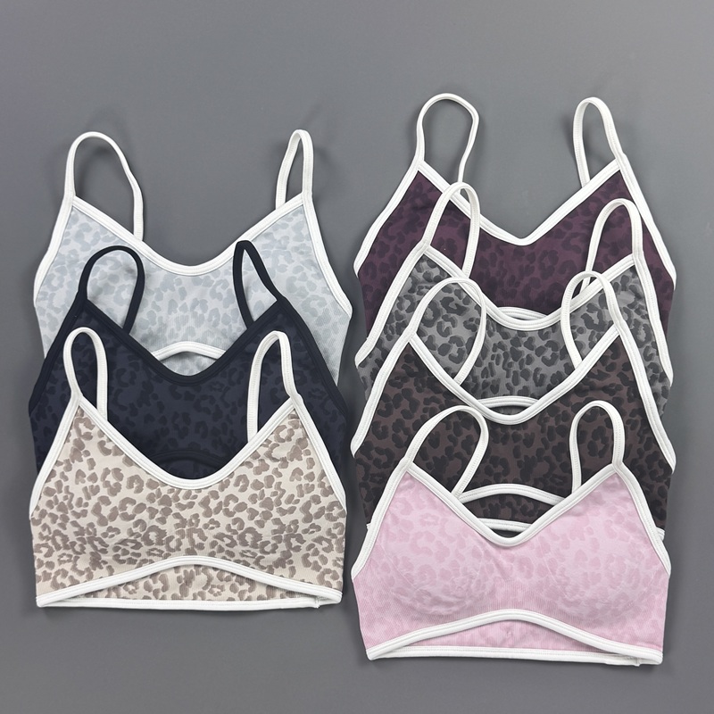 Sports Bra Racerback - Bra Olahraga Wanita Motif Macan Tutul