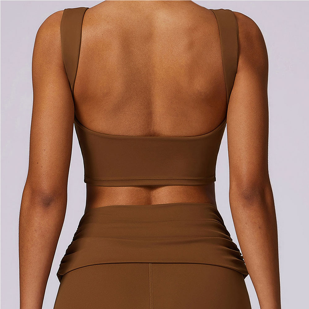 Sports Bra Racerback - Bra olahraga wanita, atasan Yoga, rompi