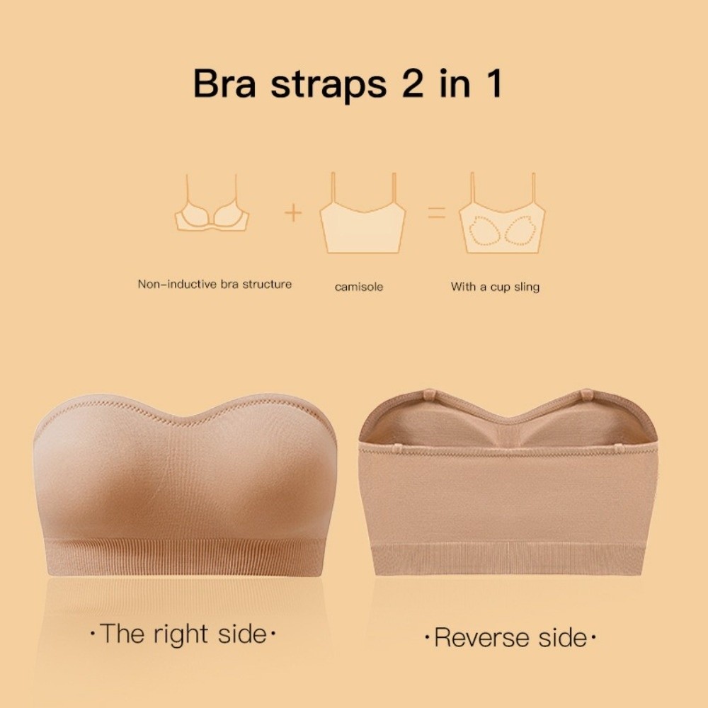 Bra Bandeau Tanpa Tali dengan  - Push Up Bra Silicone ulasan dan harga